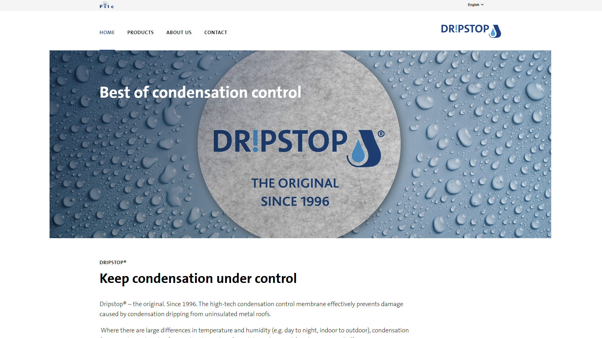 Freudenberg Performance Materials Dripstop Website